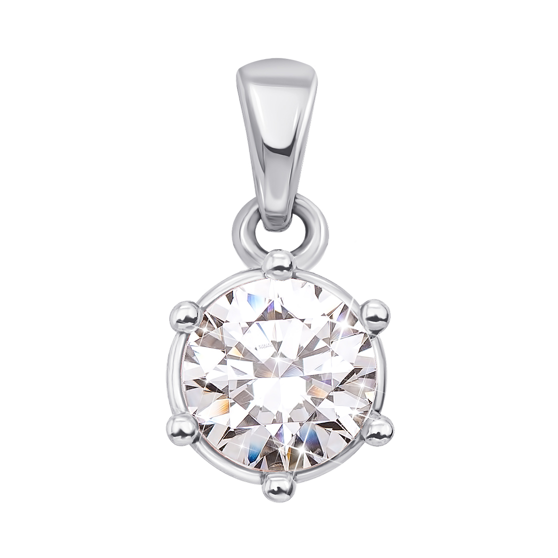 

Кулон из белого золота с фианитом S Zirconia 000133506