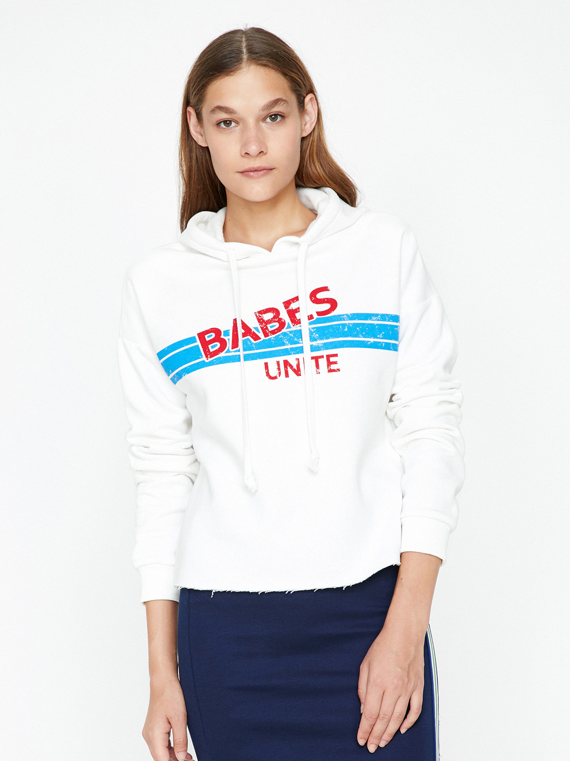 

Худи Koton 9KAL11523JK-001 XL Off White