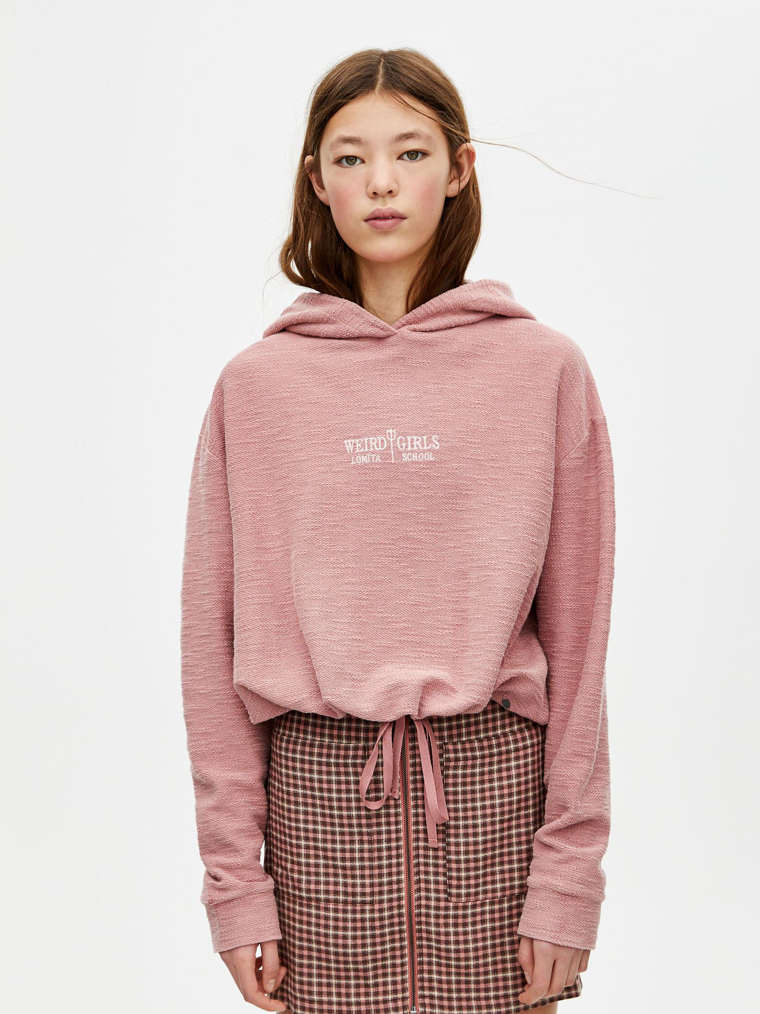 

Худи Pull & Bear 5590/387/626  Персиковое, Худи Pull & Bear 5590/387/626 S Персиковое