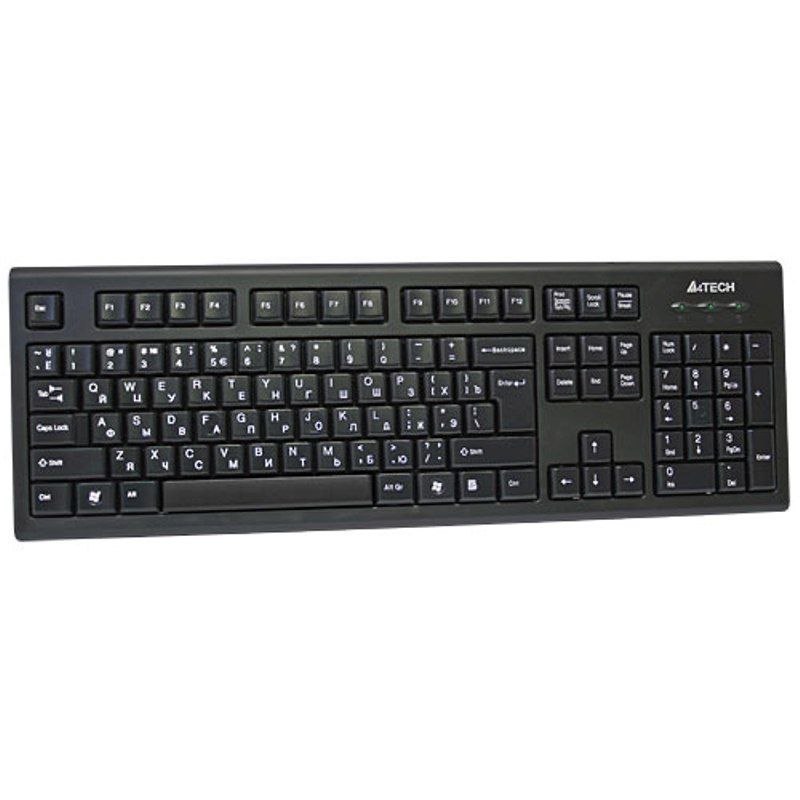 

Клавіатура A4-KR-85 PS/2, чорна, w.Ukr.keys Comfort Rounded Edge keyboard