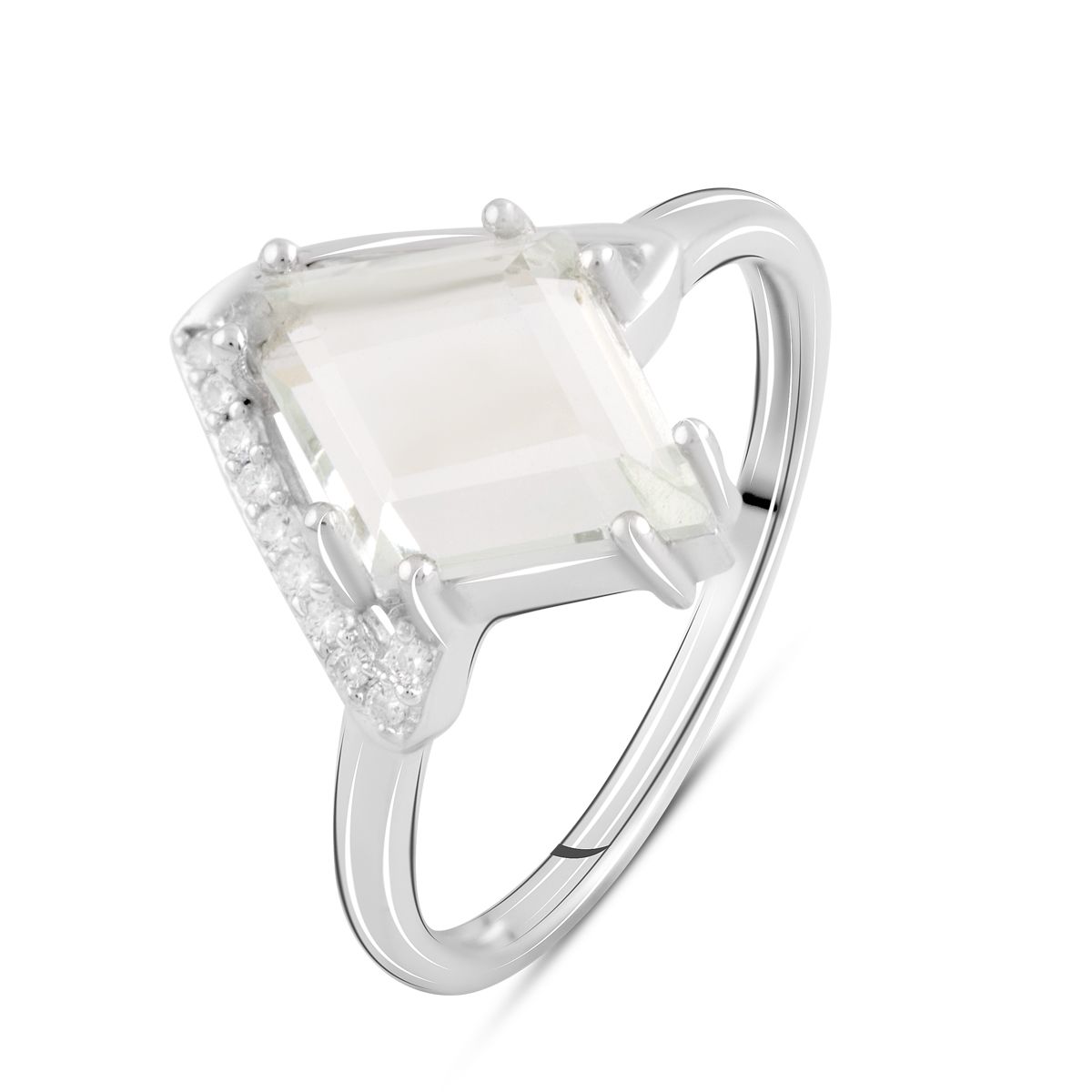 

Серебряное кольцо jill с натуральным зеленим аметистом 2.818ct 19 размер