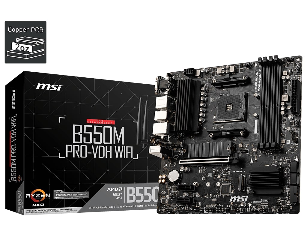 

Материнская плата MSI B550M PRO-VDH Wi-Fi Socket AM4 (B550M PRO-VDH) Over-Stock
