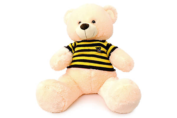 

Мишка мягкий в вязаной кофте музыкальный 50см (молочный) JHTOYS (133550)