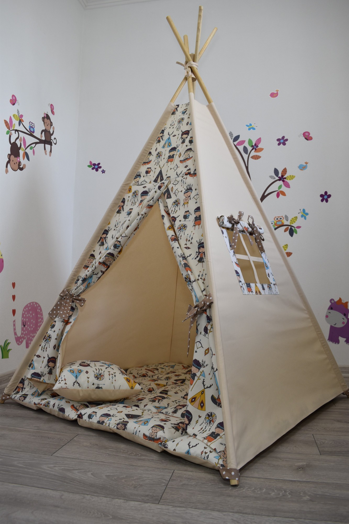 

Палатка-Вигвам WIGWAMHOME Индейцы 110х110х180см бежевая