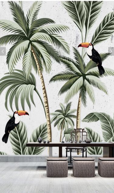 

Фотообои Арт-Обои Какаду на пальмах №dec-1991 Фреска