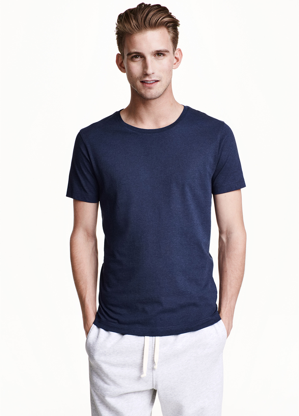 

Футболка H&M S Темно-синий 0229656_синий