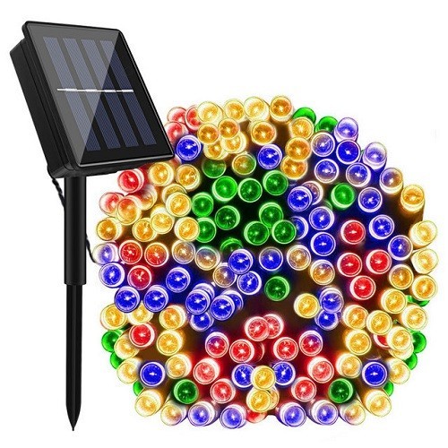

Светодиодная уличная водонепроницаемая гирлянда на солнечной батарее 100LED Мульти (Xmas)