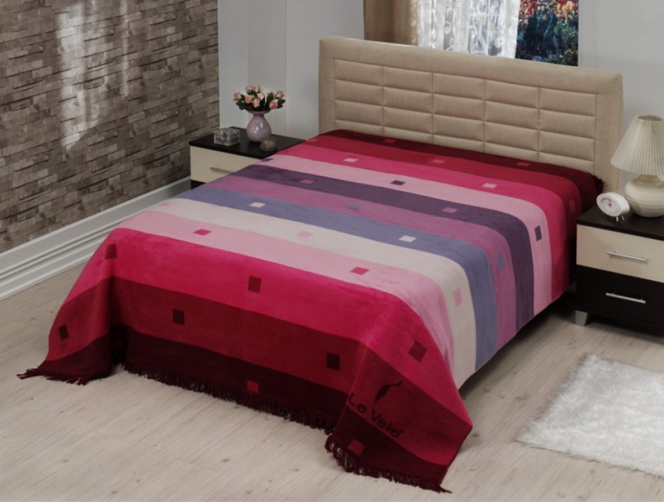 

Плед хлопок/акрил Le Vele Royal Stripes Rainbow Purple 160x220 0601.SES.00.00.000.01.011
