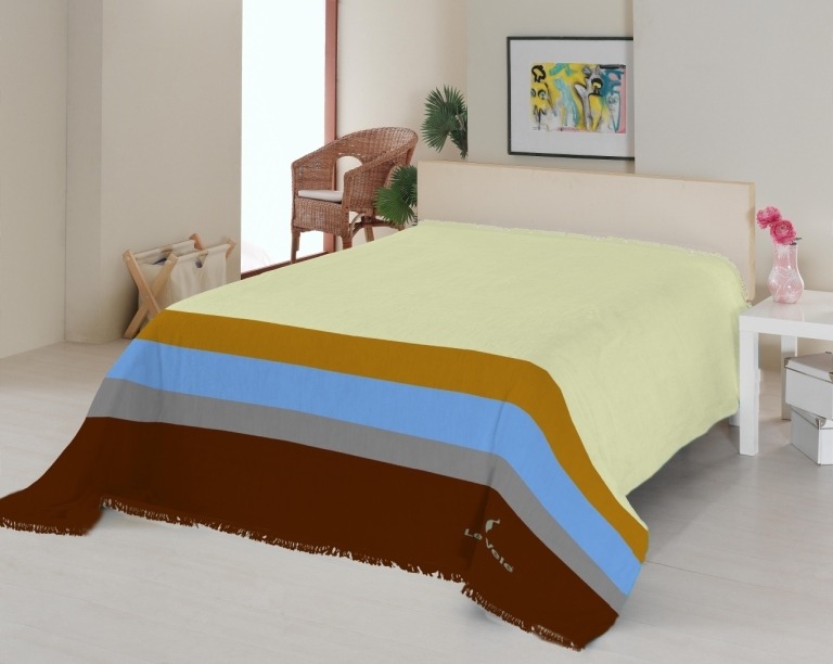 

Плед хлопок/акрил Le Vele Royal Stripes Beige 160x220 0601.SES.00.00.000.01.001