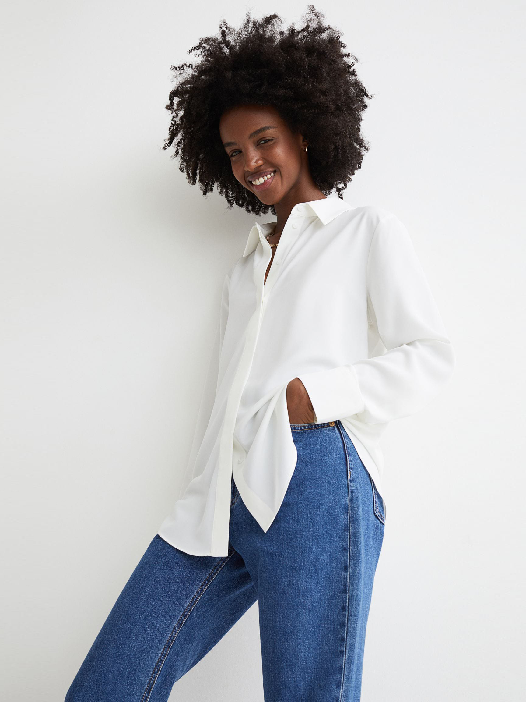 

Блузка H&M 407-915611 L Белая
