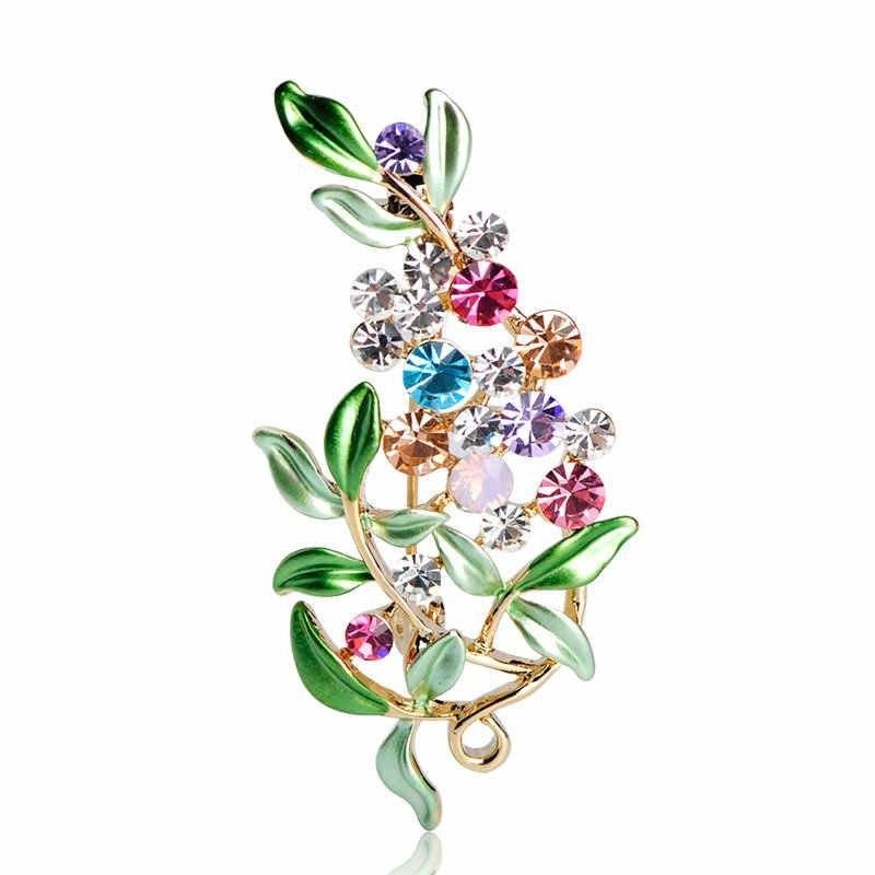 

Брошь женская BROCHE бижутерия с кристаллами Цветы Дыхание весны разноцветная BRSF110778