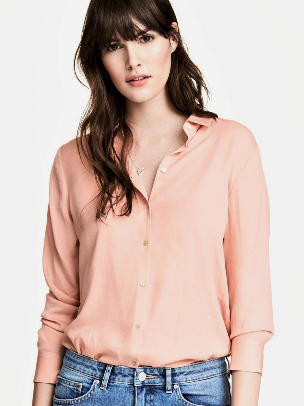 

Рубашка H&M 4787355RP21  Персиковая, Рубашка H&M 4787355RP21 36 Персиковая