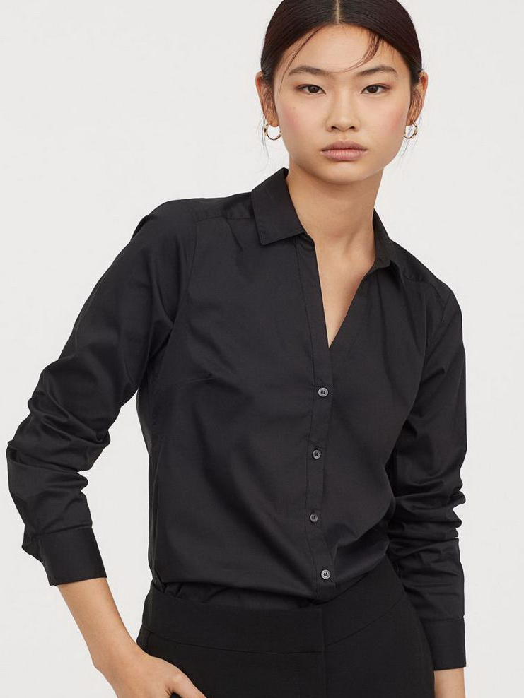 

Рубашка H&M 0507909-0  Черная, Рубашка H&M 0507909-0 36 Черная
