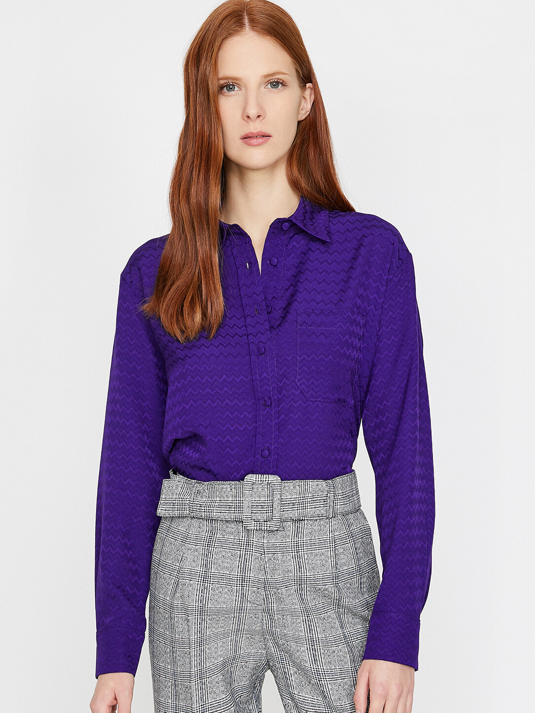 

Рубашка Koton 0KAK68286PW-357  Aubergine, Рубашка Koton 0KAK68286PW-357 34 Aubergine