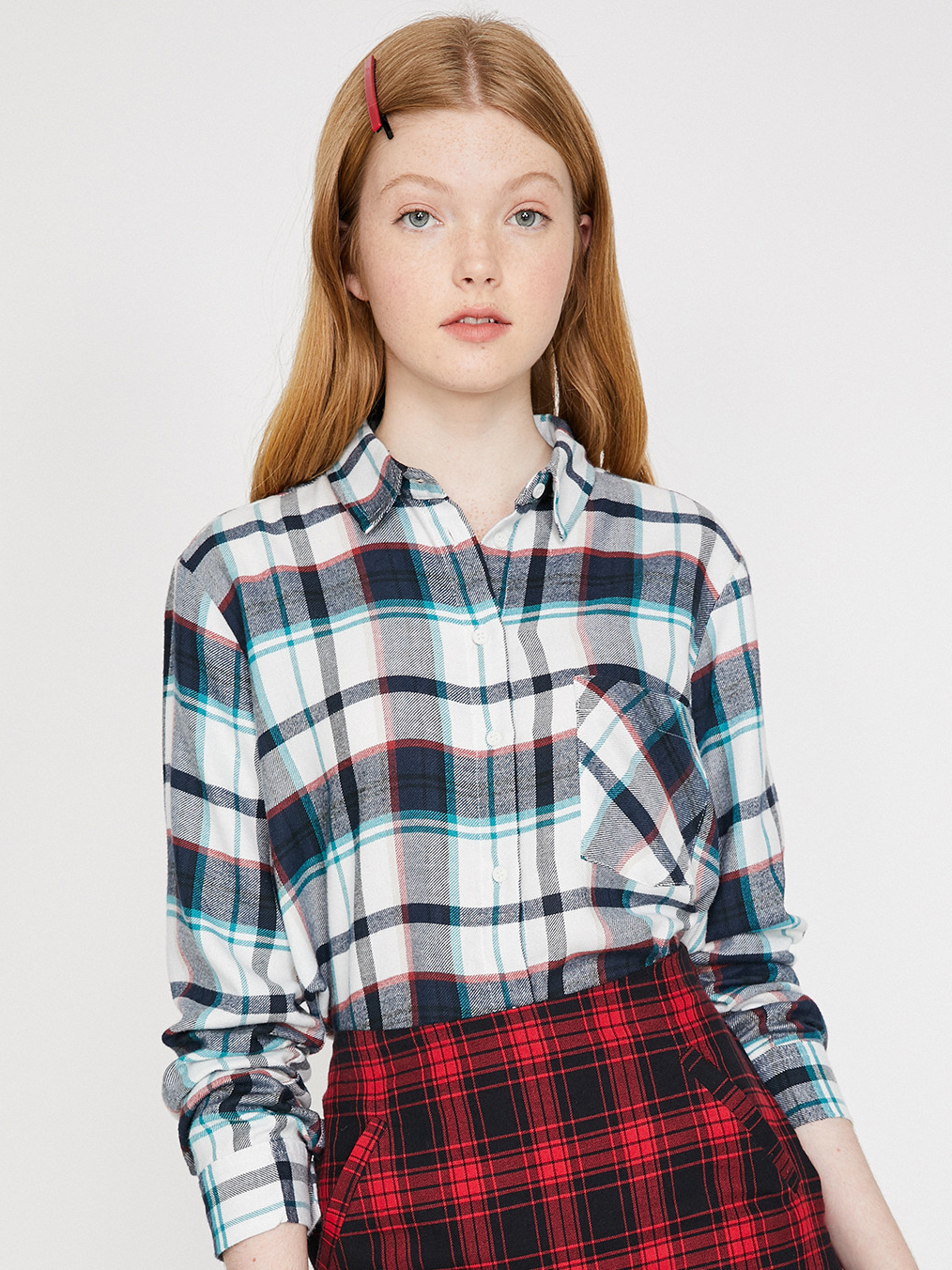 

Рубашка Koton 9KAL61190QW-P11 36 Green Check