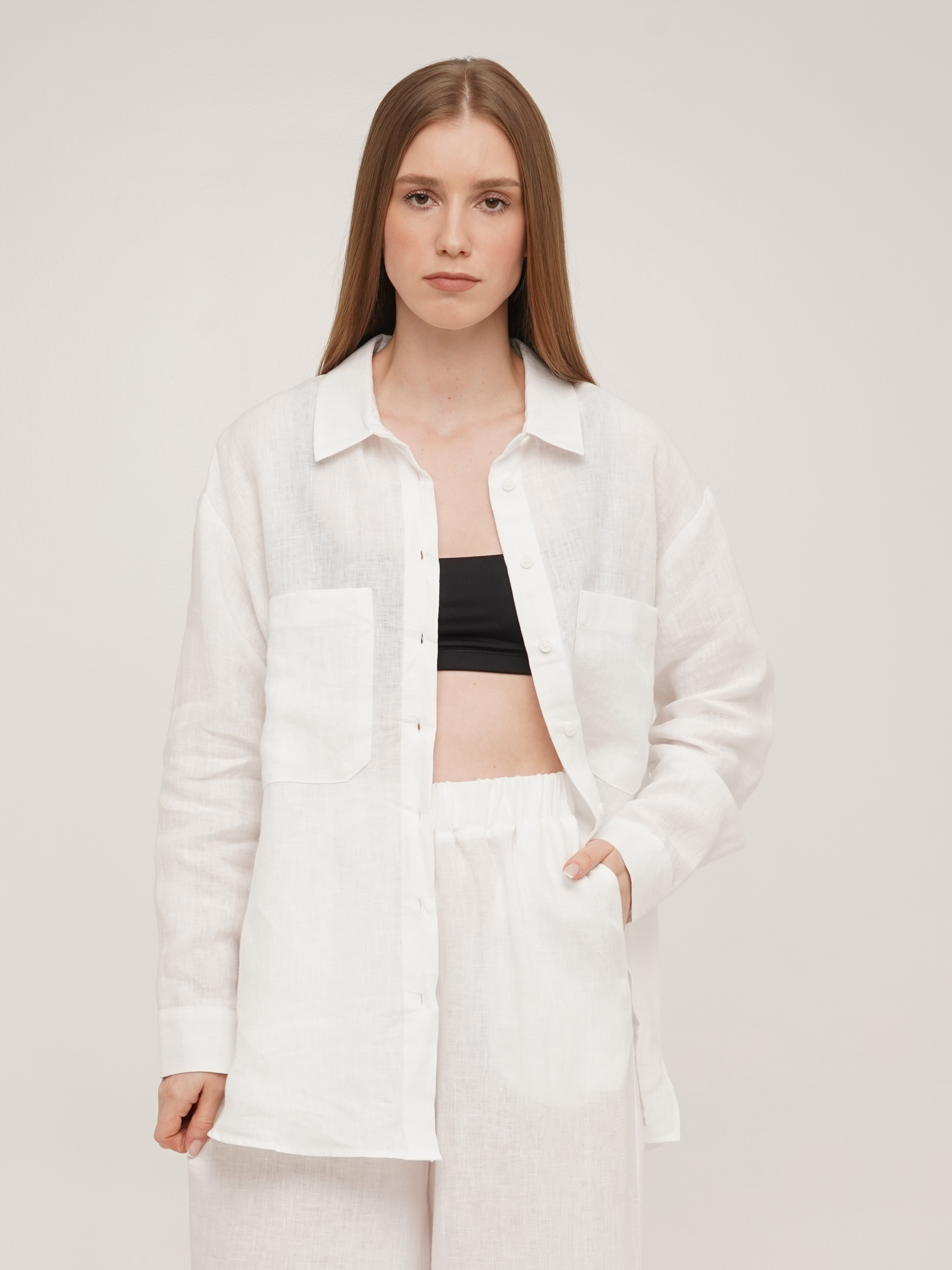 

Рубашка SoundSleep Linen  Белая, Рубашка SoundSleep Linen L Белая