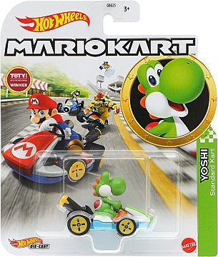 

Машинка с видеоигры "Mario Kart" Yoshi Standard Kart - Hot Wheels Mattel (20-1024408)