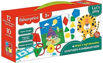 

Игра с пуговицами "Шнуруем-комбинируем" (рус) - Fisher-Price (20-1030165)