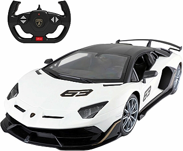 

Автомобиль радиоуправляемый Lamborghini Aventador SVJ 1:14, белый - Rastar (20-1027753)