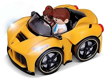 

Игровая автомодель Junior Ferrari Poppin Driver LaFerrari, желтая - Bburago (20-1020401)