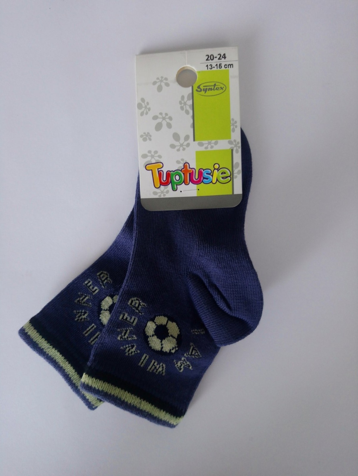 

Шкарпетки дитячі з малюнком Tuptusie SYNTEX (м'яч) р. - (13-15 см, Шкарпетки дитячі з малюнком Tuptusie SYNTEX (м'яч) р. 20-24 (13-15 см)