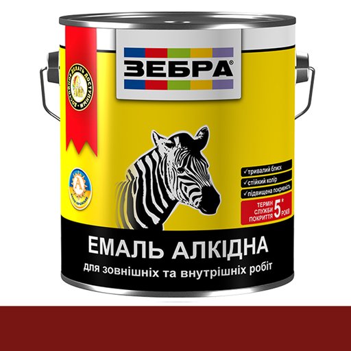 

Эмаль алкидная ЗЕБРА ПФ-116 темно-вишневая 2.8 кг (11008844)