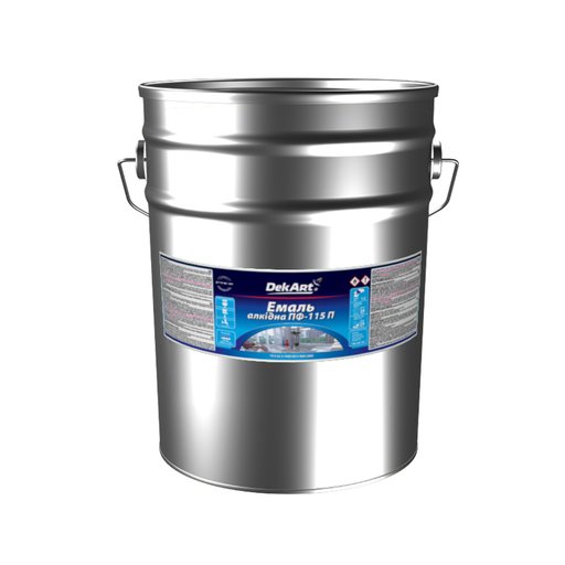 

Эмаль алкидная DekArt ПФ-115 П белая 14 кг (11727296)