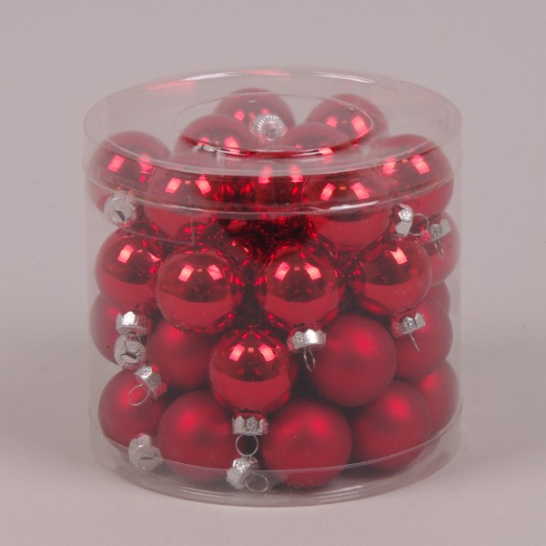 

Шарики стеклянные 3 см. красные (45 шт.) Flora 44539 (NAT09389)