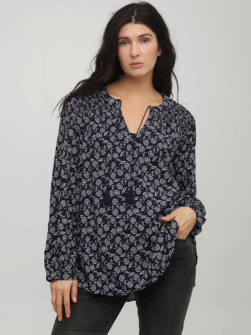

Блузка Old Navy 552999 L Темно-синяя