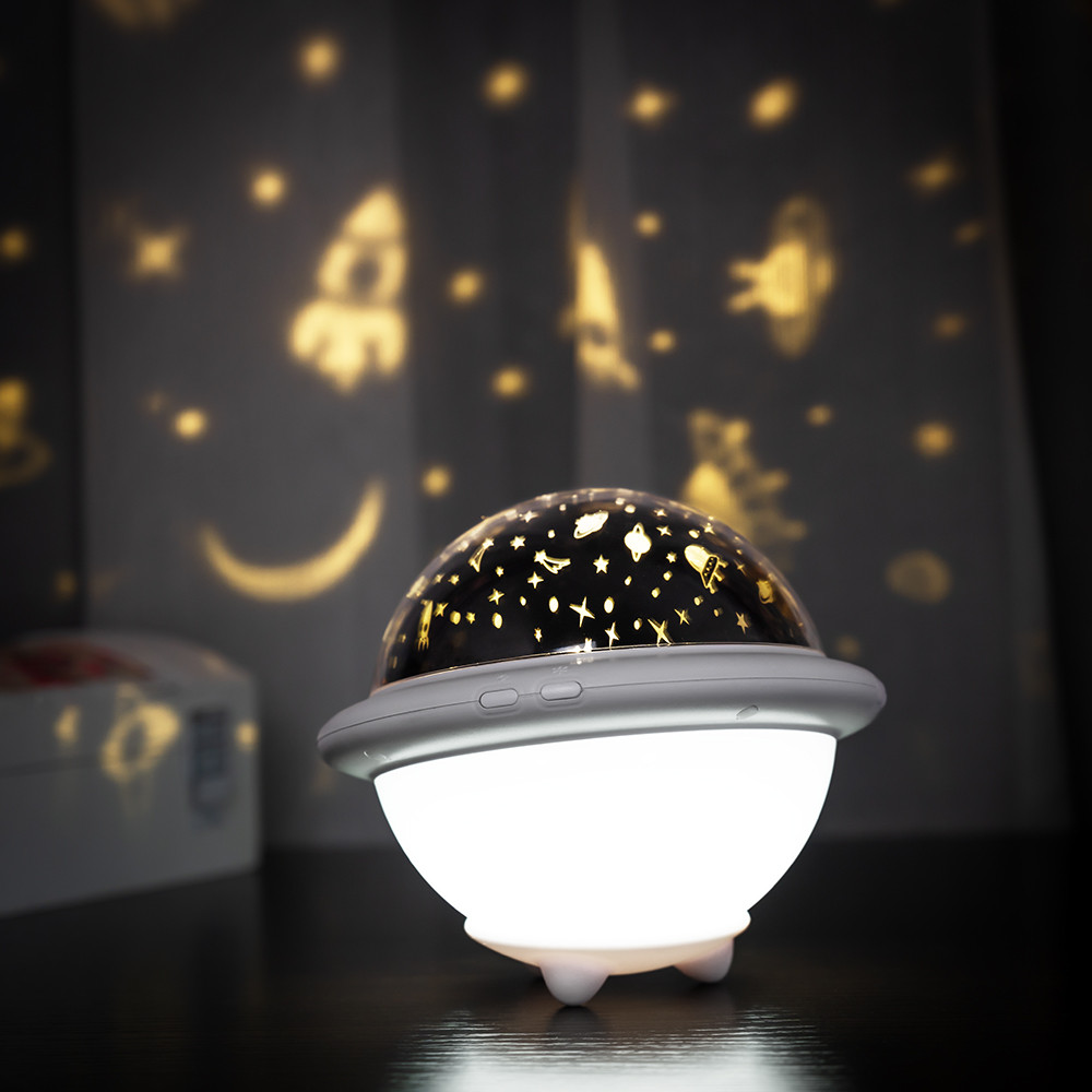 

Проектор звездного неба UFO - детский ночник НЛО белый