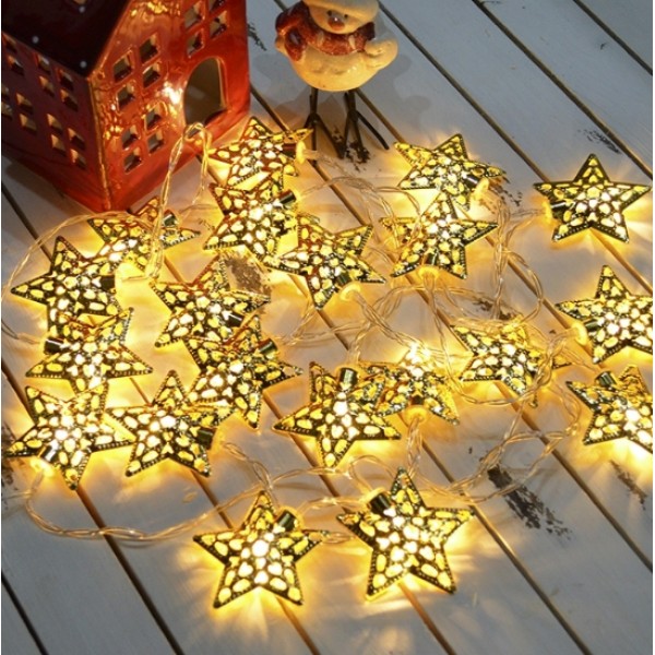 

Світлодіодна гірлянда LEDLight "Зірка" gold metal 20 led Warm White
