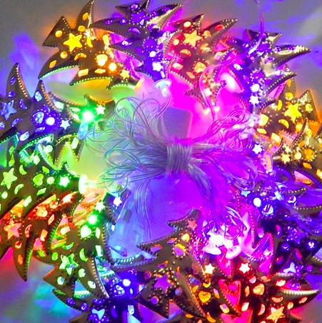 

Світлодіодна гірлянда LEDLight "Ялинка" gold metal 20 led Сolor