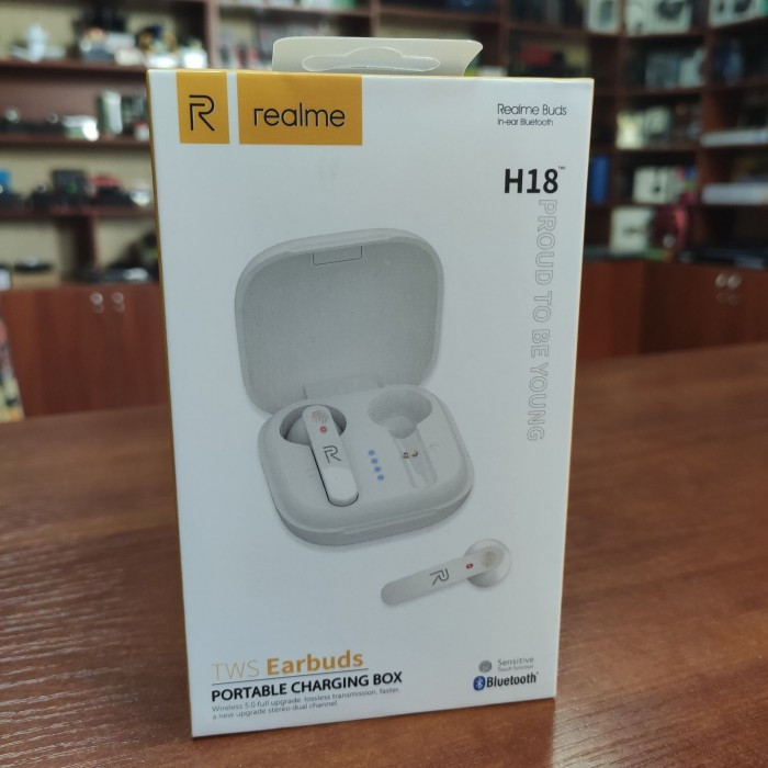 

Беспроводные Bluetooth Наушники Realme h18 Белые