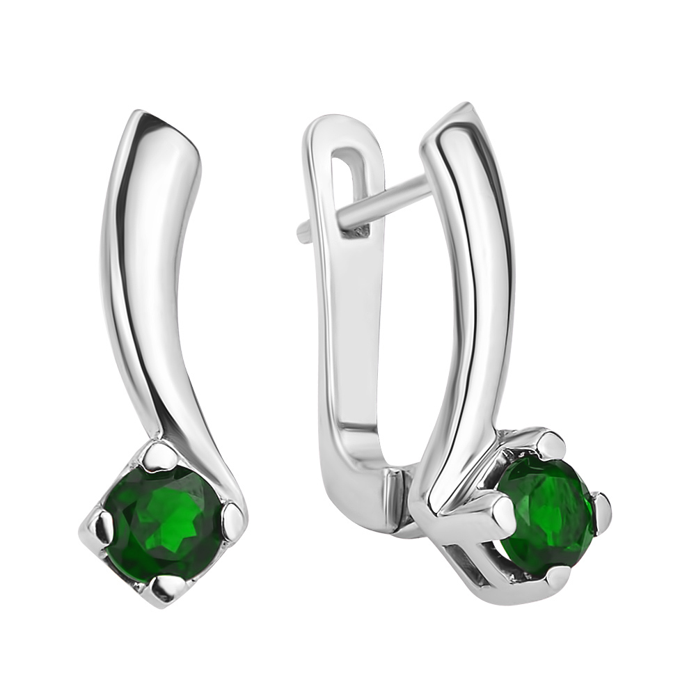 

Серебряные серьги с изумрудами 000135484
