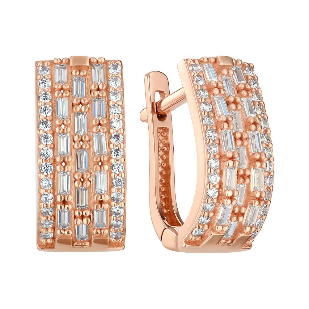 

Серьги из красного золота с фианитами 000126820