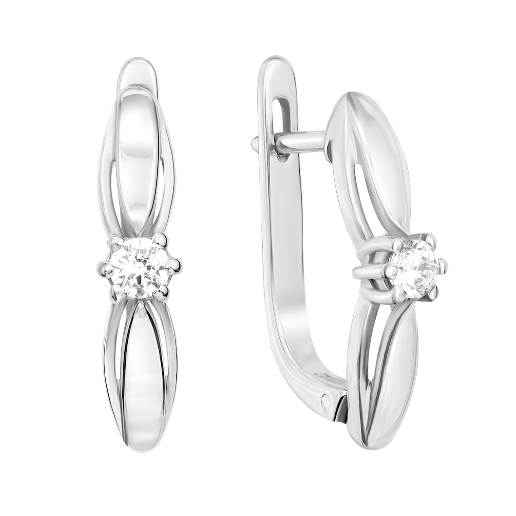 

Серьги из белого золота с фианитами 000136231