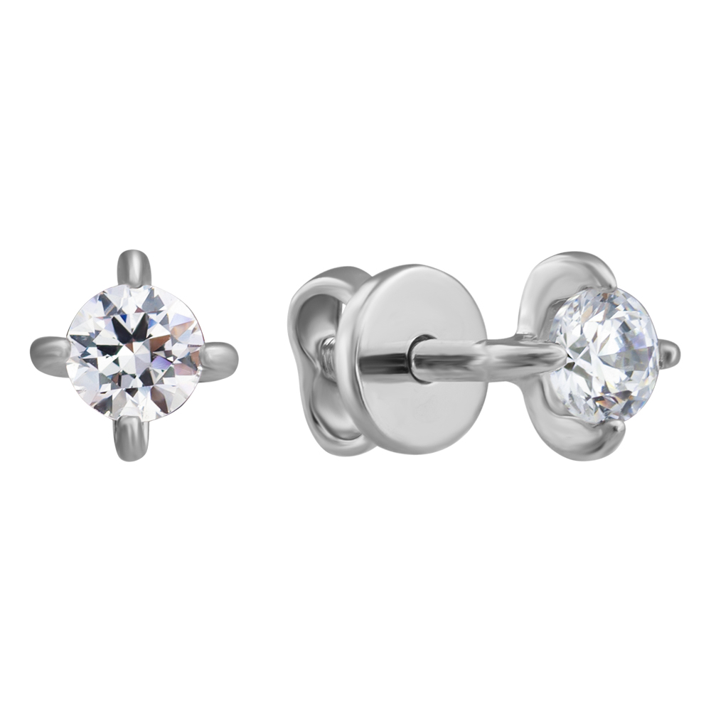 

Серьги-пуссеты в белом золоте с фианитом S Zirconia 000064222