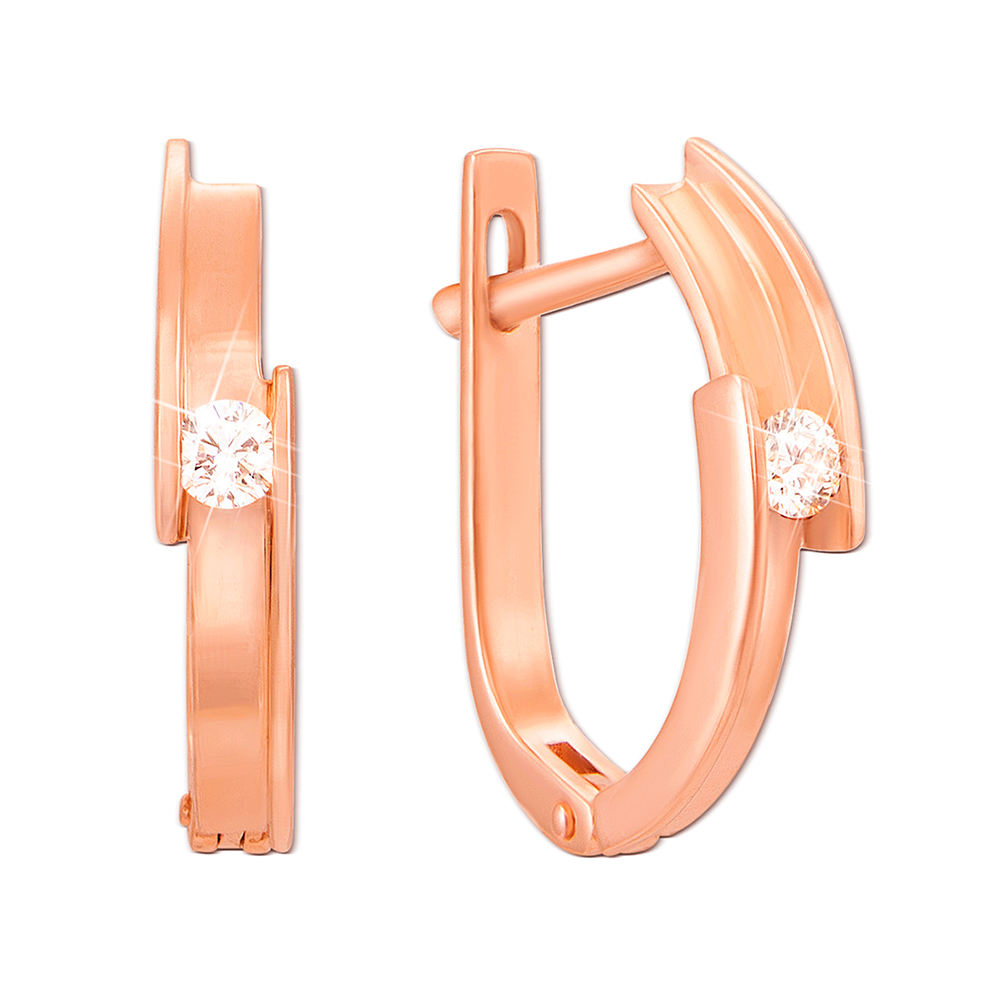 

Серьги из красного золота с бриллиантами 000138695