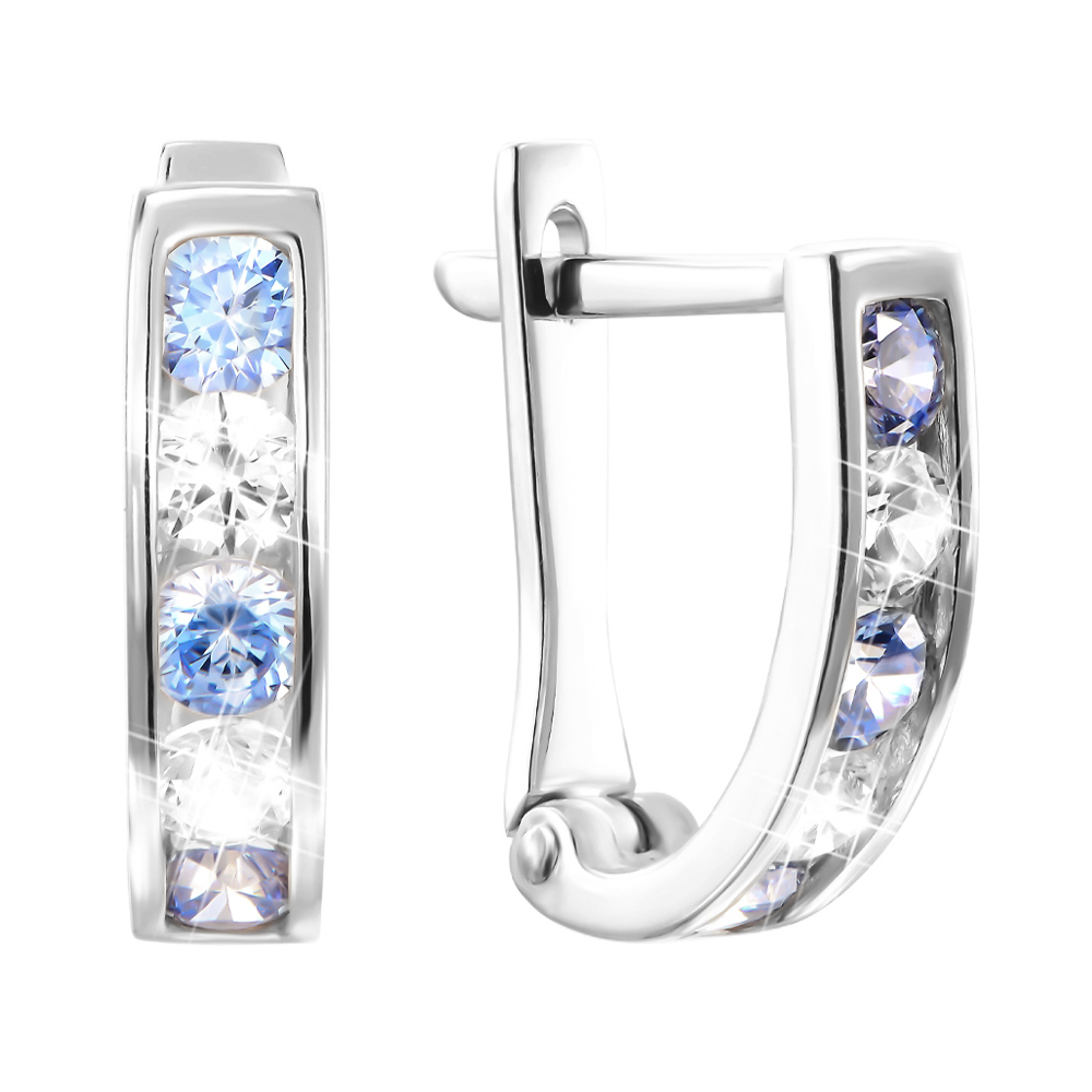 

Серьги в белом золоте с фианитом S Zirconia 000050231