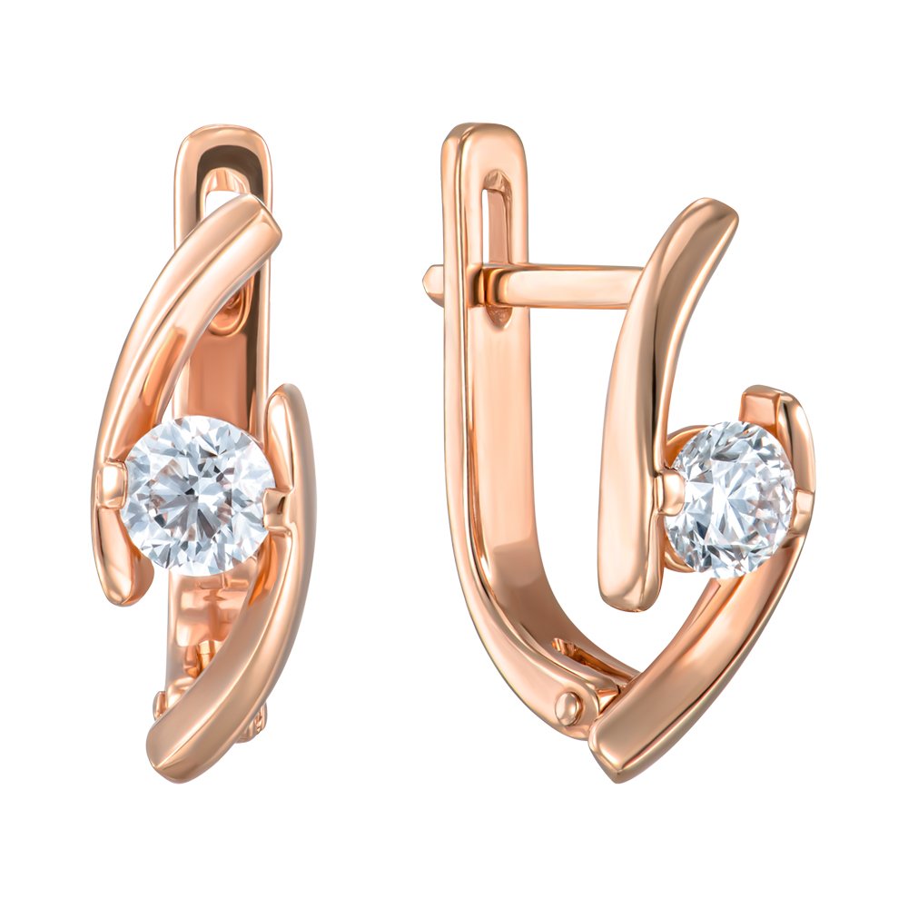 

Серьги из красного золота с бриллиантами 000126988
