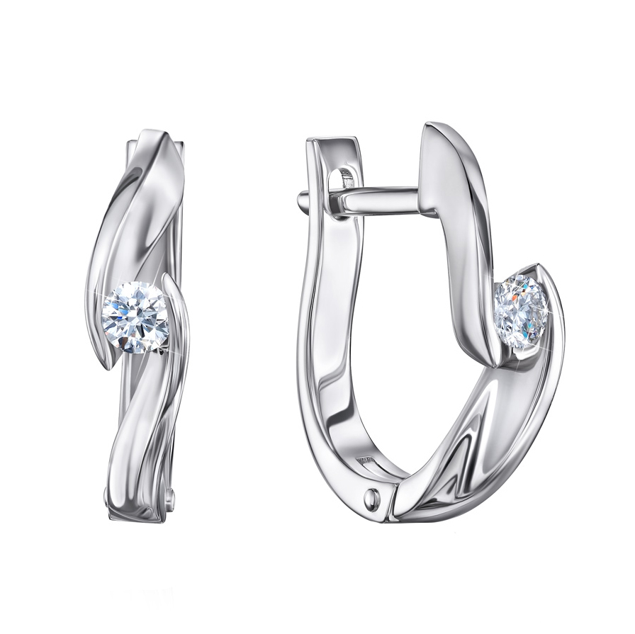 

Серьги из белого золота с бриллиантами 000135333