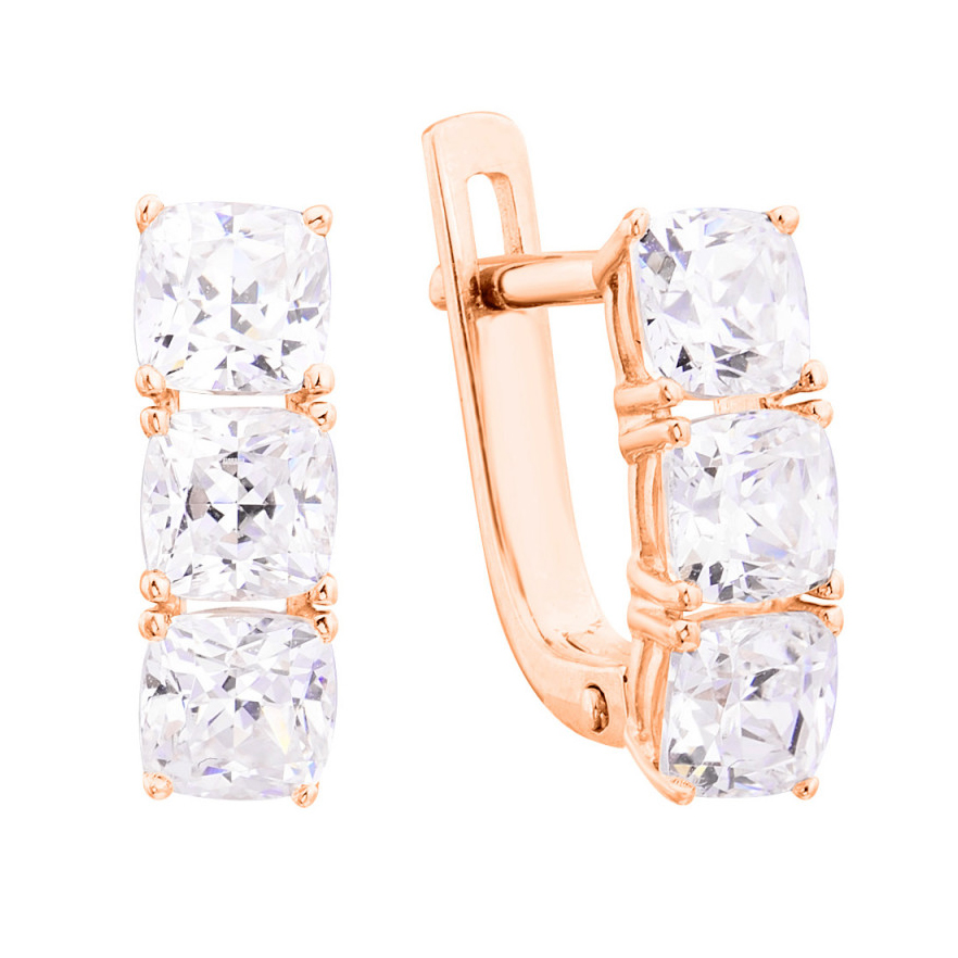 

Серьги из красного золота с фианитами S Zirconia 000136305