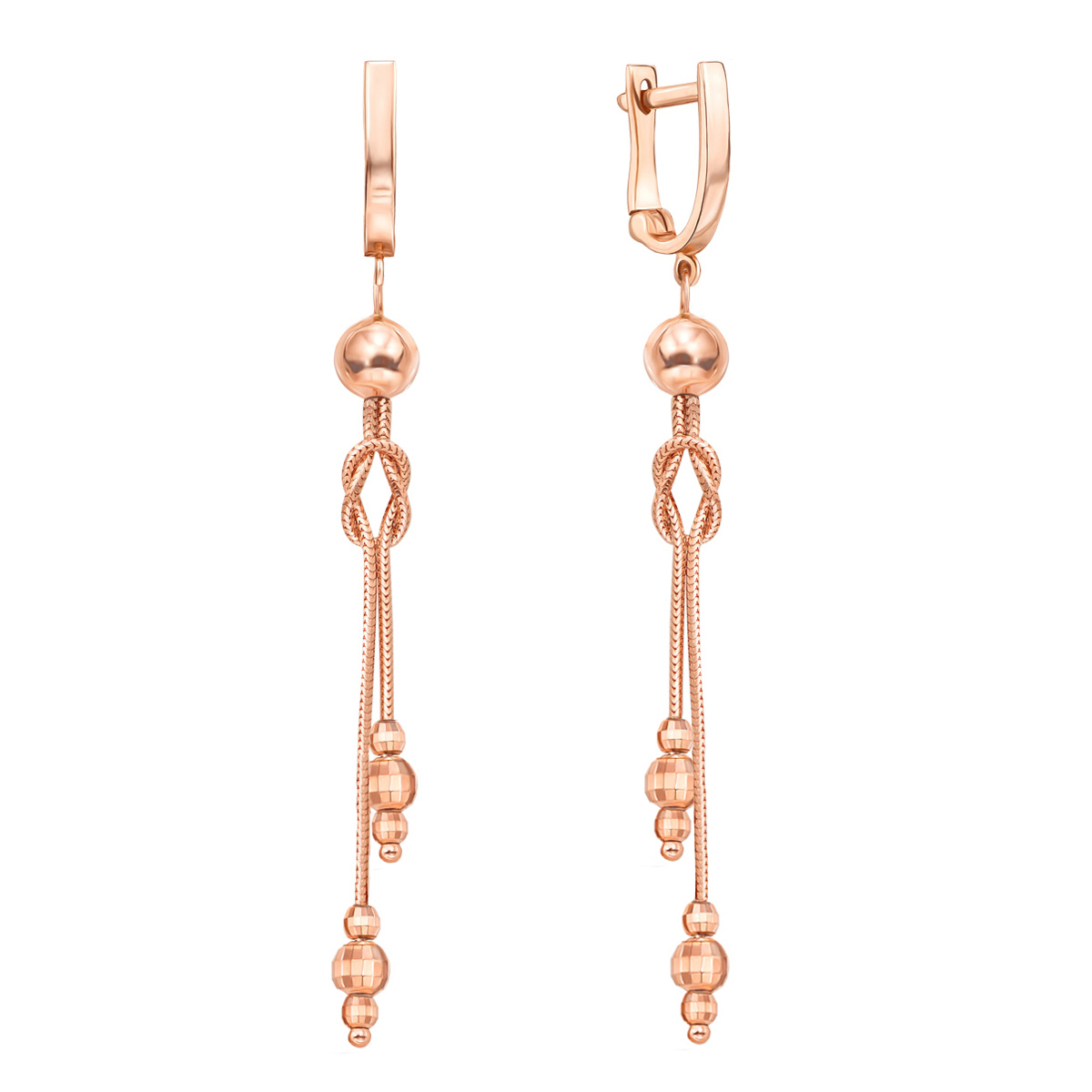 

Серьги-подвески из красного золота 000136358