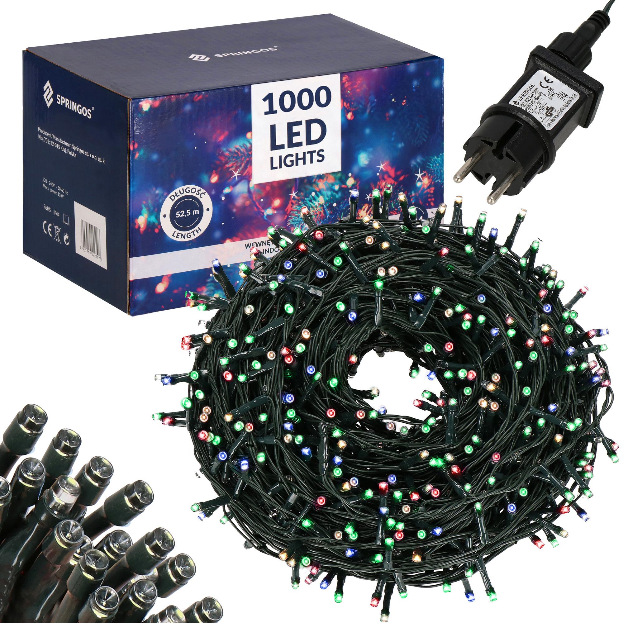 

Гирлянда уличная (наружная) Springos 50 м 1000 LED CL1002 Mix