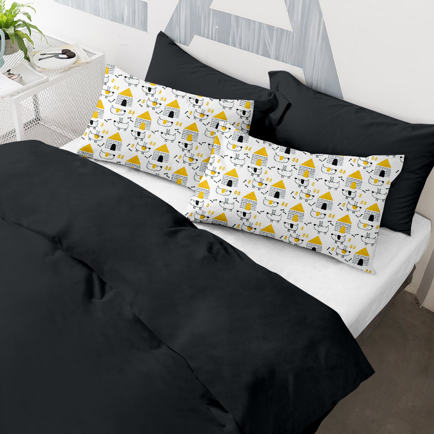 

Наволочки Cosas Set4Pillow Black DogYellow 40х60 2 шт, 50х70 2 шт
