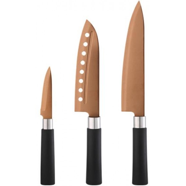 

Набор 3 кухонных ножа Bergner Samurai Copper нержавеющая сталь