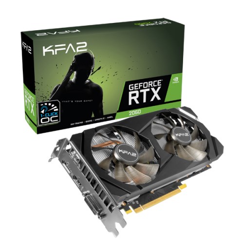 

Видеокарта KFA2 GeForce RTX 2060 (1-Click OC) (26NRL7HPX7OK)