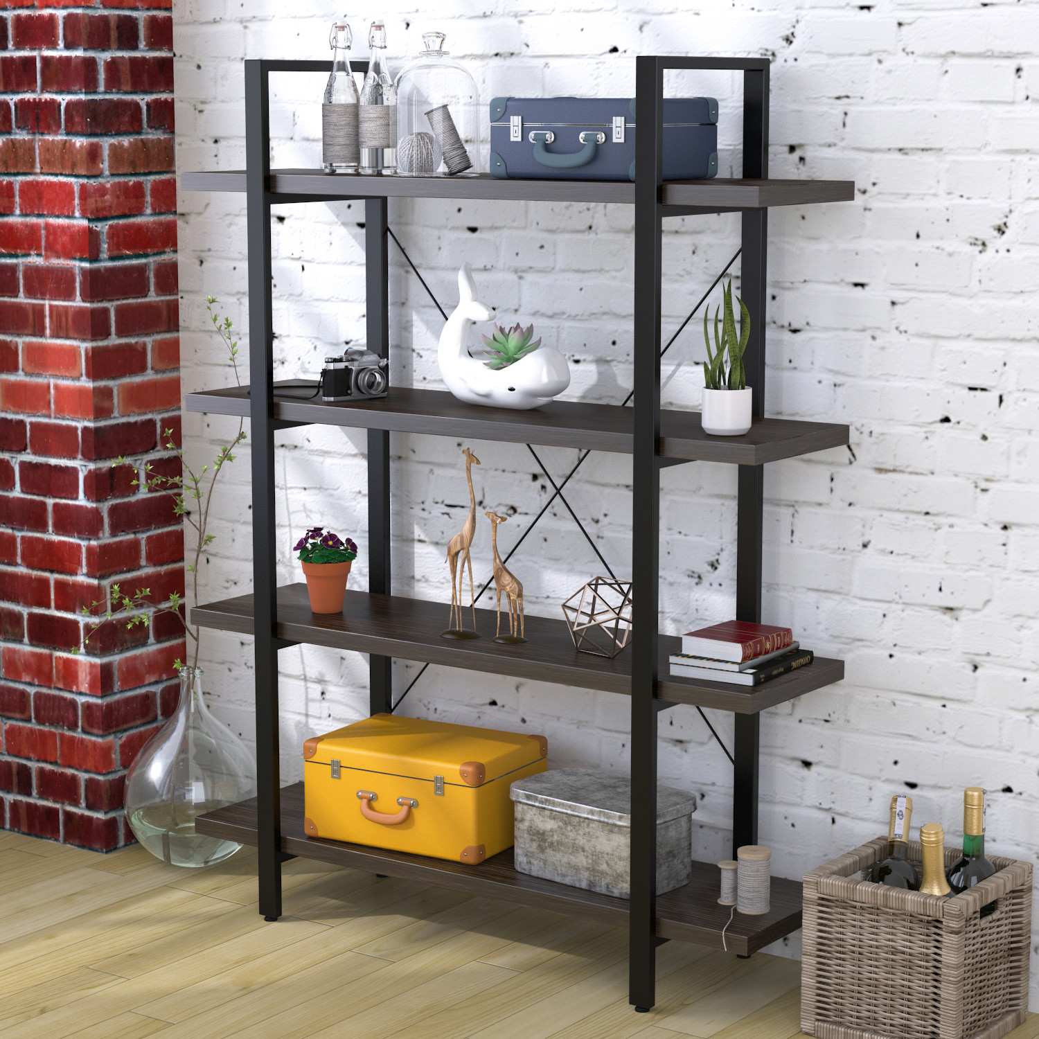 

Стеллаж Сингл-4-120 Loft Design Венге Луизиана
