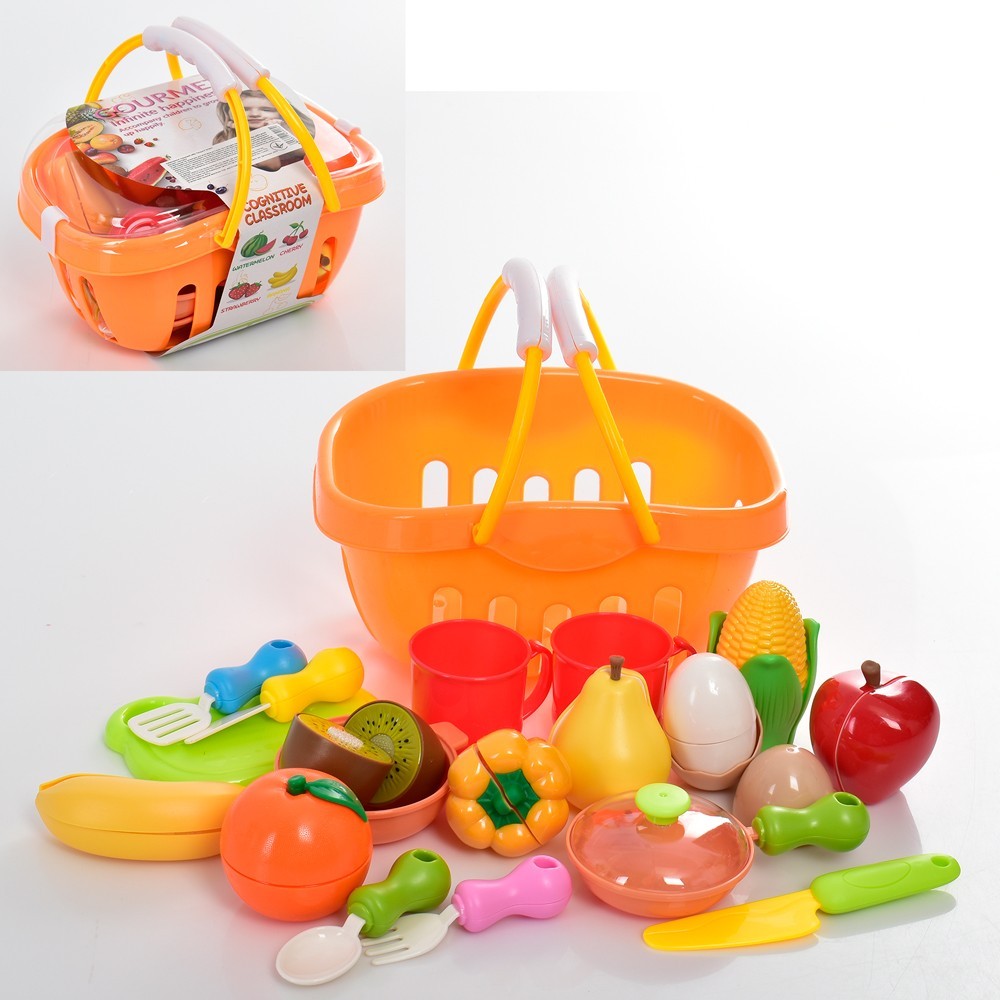 

Игровой набор корзина с продуктами на липучке