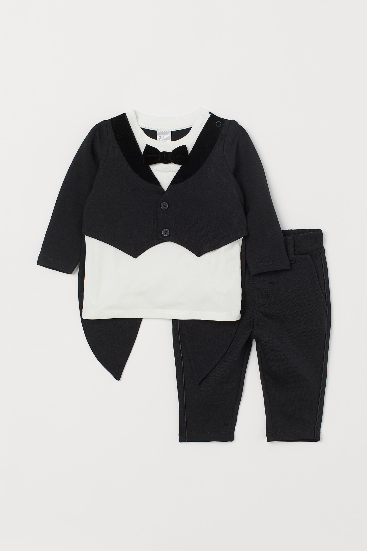 

Комплект (лонгслив, брюки) H&M 92см черный 711808966